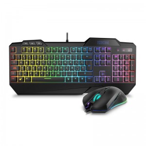 Teclado Mecânico Híbrido + Rato Krom Krusher RGB PT